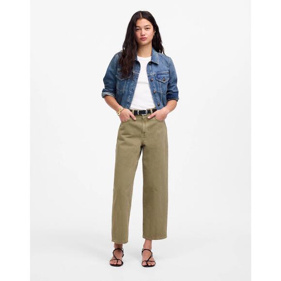 NWT Madewell The Perfect Vintage Wide-Leg Crop Jean  in Faded Fatigue size 28 - Picture 3 of 10